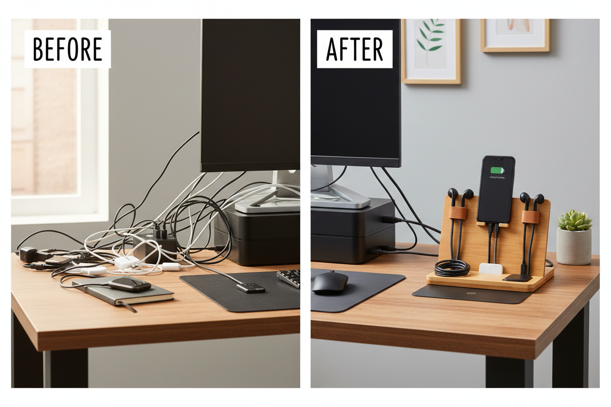 Organizador en escritorio